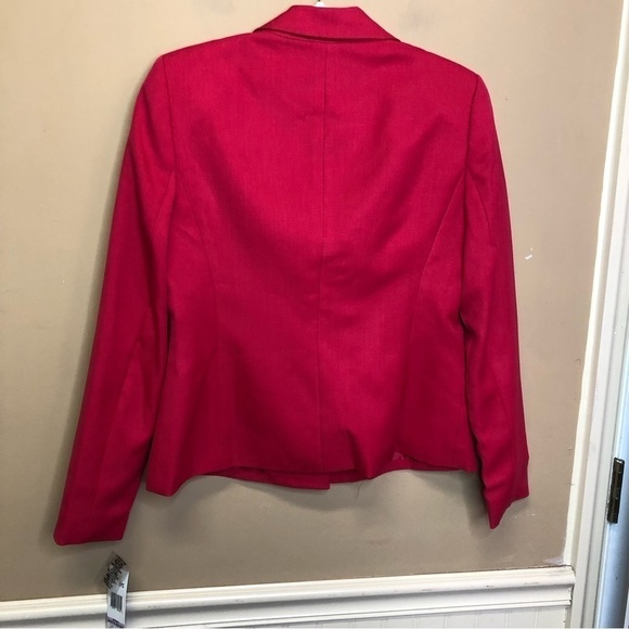 Le Suit Pink Blazer with Black Buttons Size 6 NWT - Picture 2 of 6